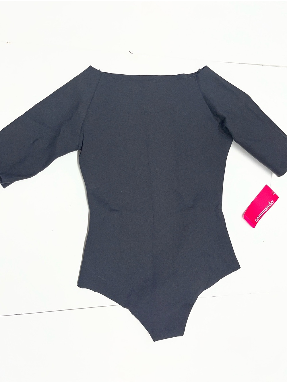 NEW Commando Black Women’s Off-Shoulder One-Piece Bodysuit Size Small
